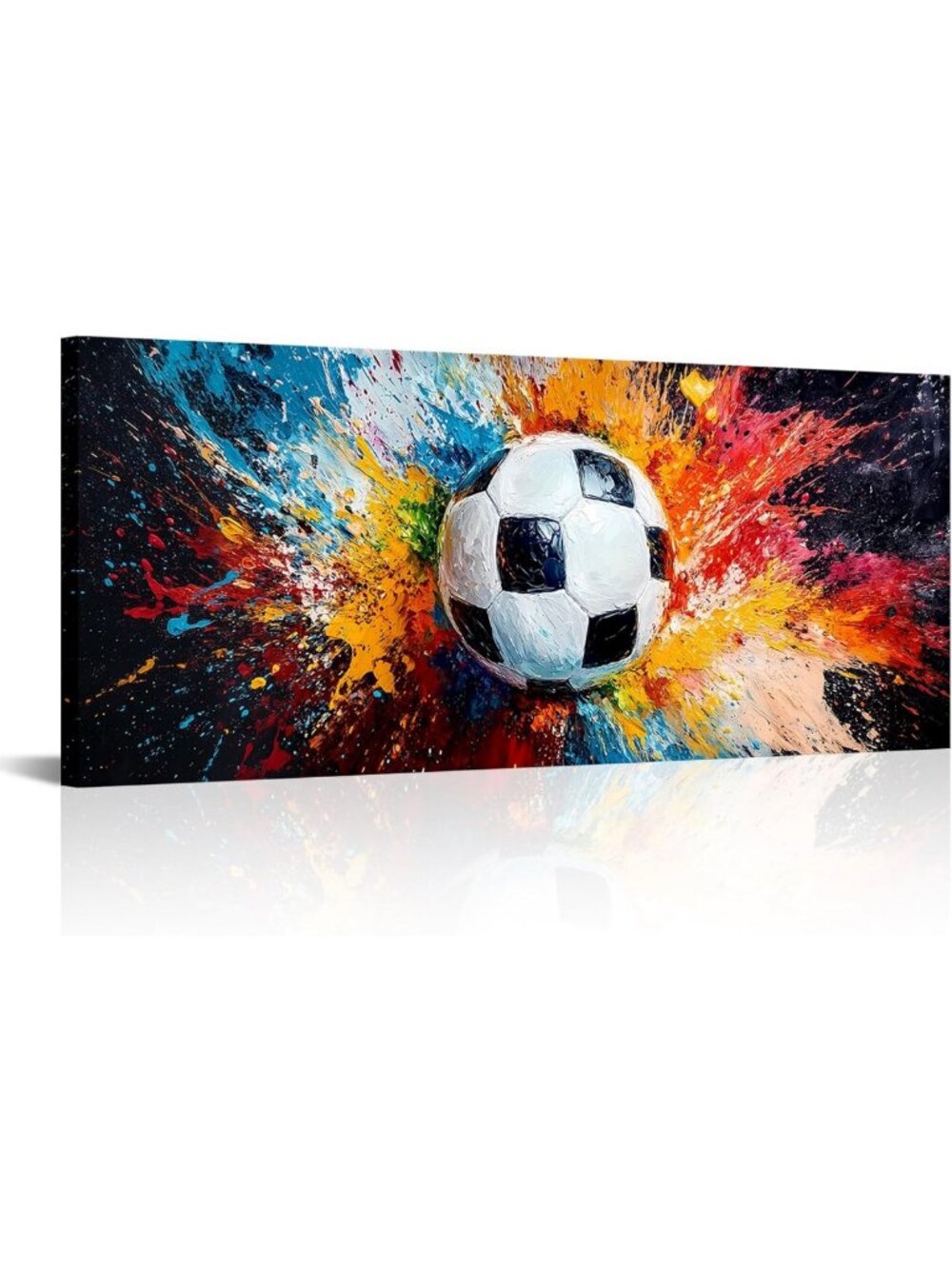 Colorful Soccer Wall Art | Football Decor for Boys' Bedroom | Kids' Room Decor